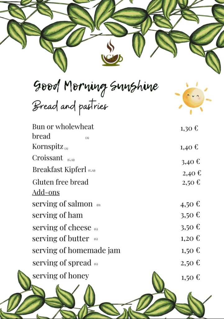 Good Morning Sunshine
Breakfast in Preding Gerlindes Cafe und Brunch Restaurant
Gerlindes Frühstückscafe phone: 0676/5687722
