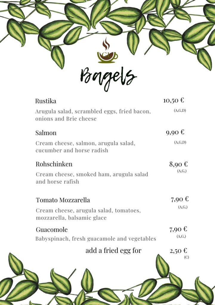 Bagels
Breakfast in Preding Gerlindes Cafe und Brunch Restaurant
Gerlindes Frühstückscafe phone: 0676/5687722
